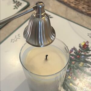 Elegant Cream/brass Candlewith Snuffer